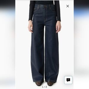 130$ Robert Rodriguez High Rise Wide-Leg Dark Blue Trouser Jeans